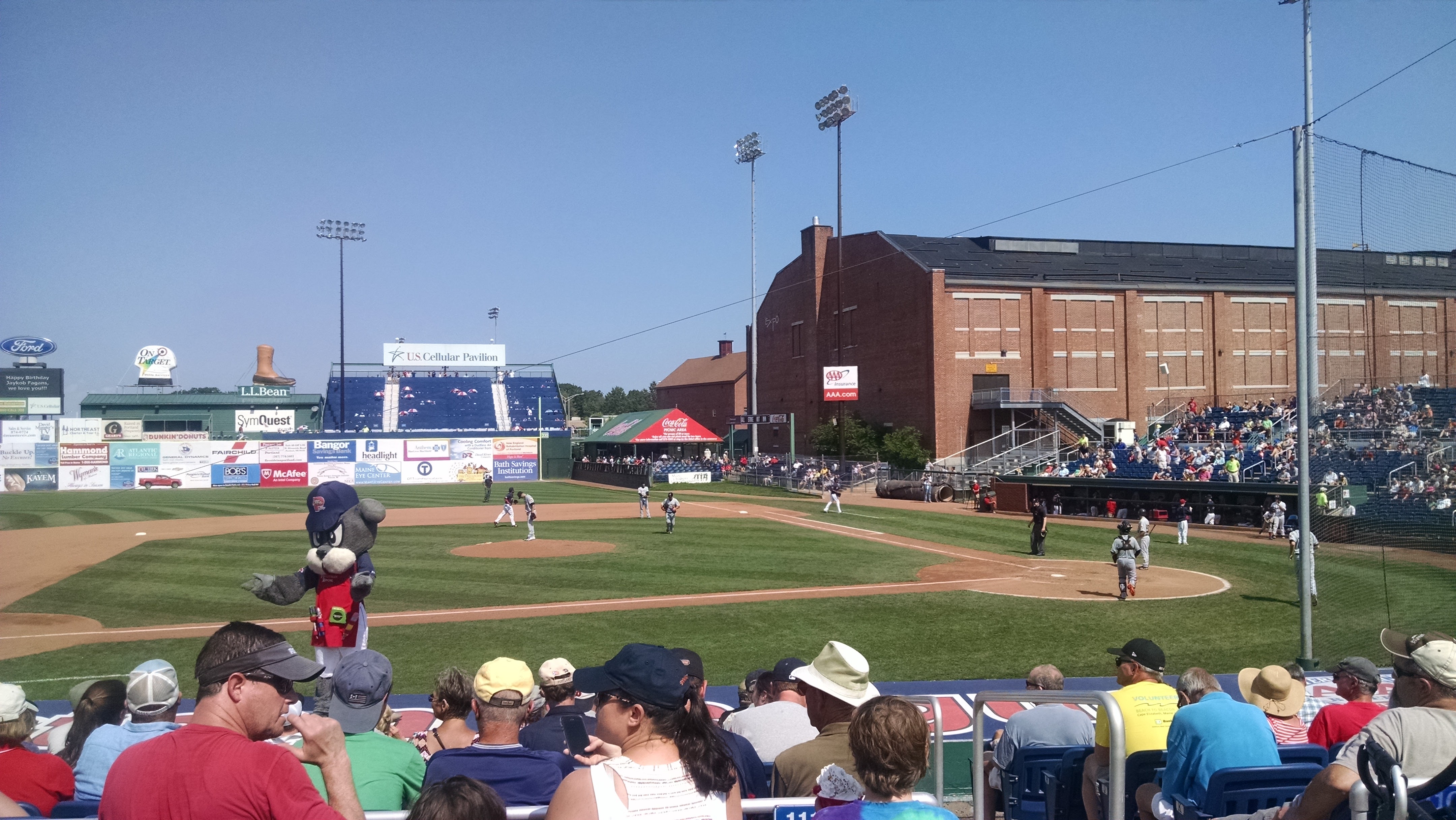 Hot day at Hadlock!  Too bad the Sea Dogs lost...