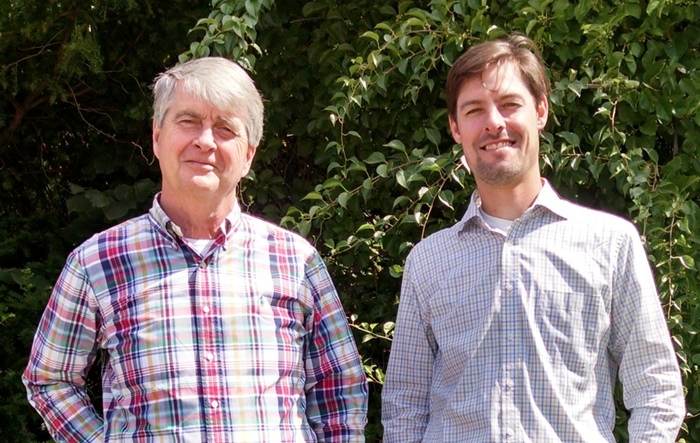 Maine A.T. Land Trust President Bill Plouffe and new Executive Director Simon Rucker